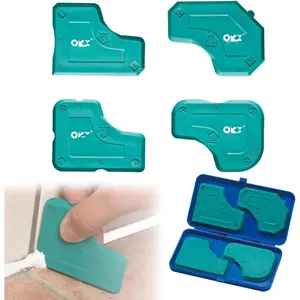 4 count Caulking Tool Kit  Sealant Finishing Tool for  Sealant Grout Finishing Sealing, Green