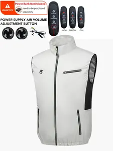 Summer Cooling Fan Vest, 13-Hour Wearable Air Conditioner Fan, Lightweight Polyester Fabric with Pockets, Ideal for Outdoor Work, Fishing, Hiking