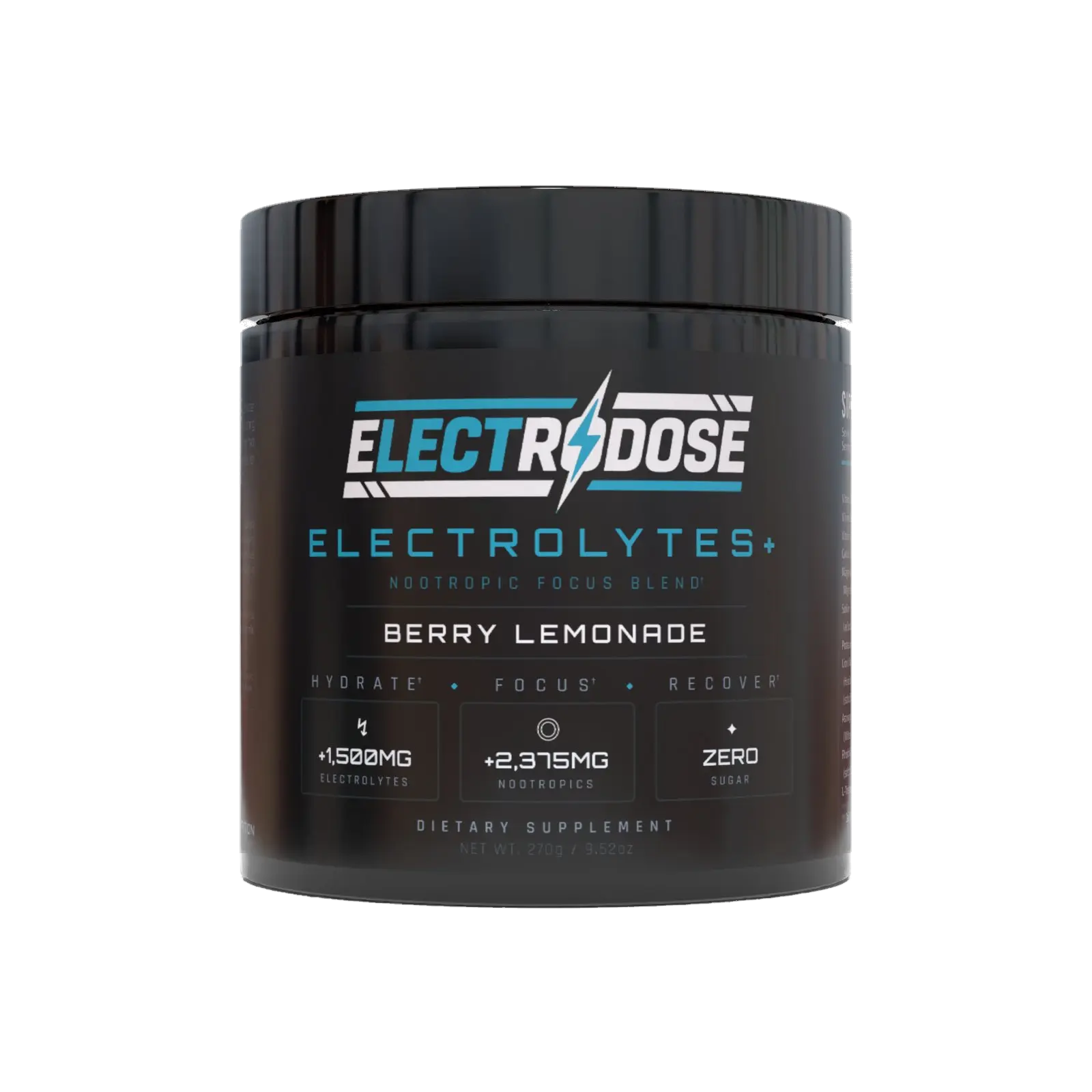 Electrodose Electrolyte Powder – Berry Lemonade – 30 Servings, Zero Sugar