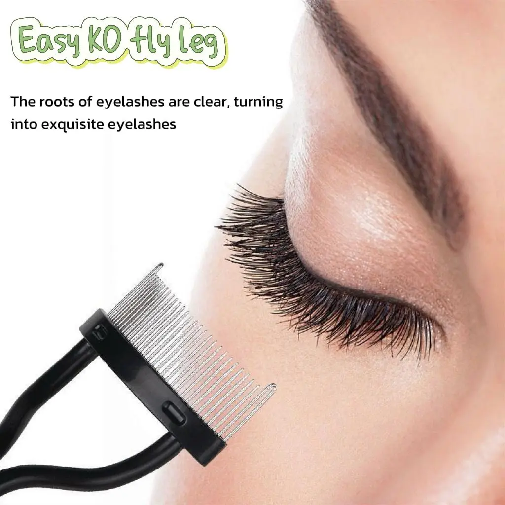 Stainless Steel Eyelash Comb, Perfectly Straight Lashes, Durable and Easy to Use, Essential Beauty Accessory, Clean Easily