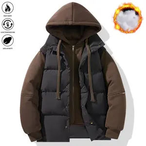 Winter hooded jacket - with zipper, machine washable - , available in various colors