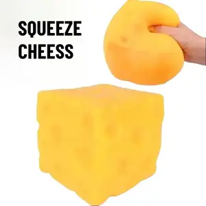 Soft Cheese Block Stress Relief Squeeze Toy, Model Xinghao Cxq, Ideal for Play and Relaxation, Flexible Squeeze Sensory Toy for Kids & Adults