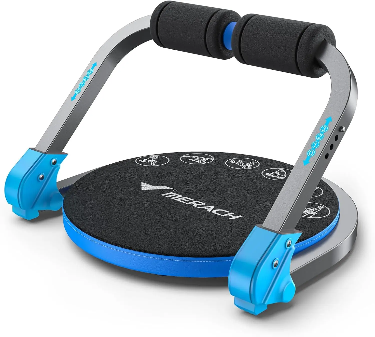 Ab Machine, Sit Up Exercise Equipment with 3 Adjustable Resistance Levels, Automatic Rebound Ab Crunch Machine for Core Workout, Ab Workout Equipment for Stomach