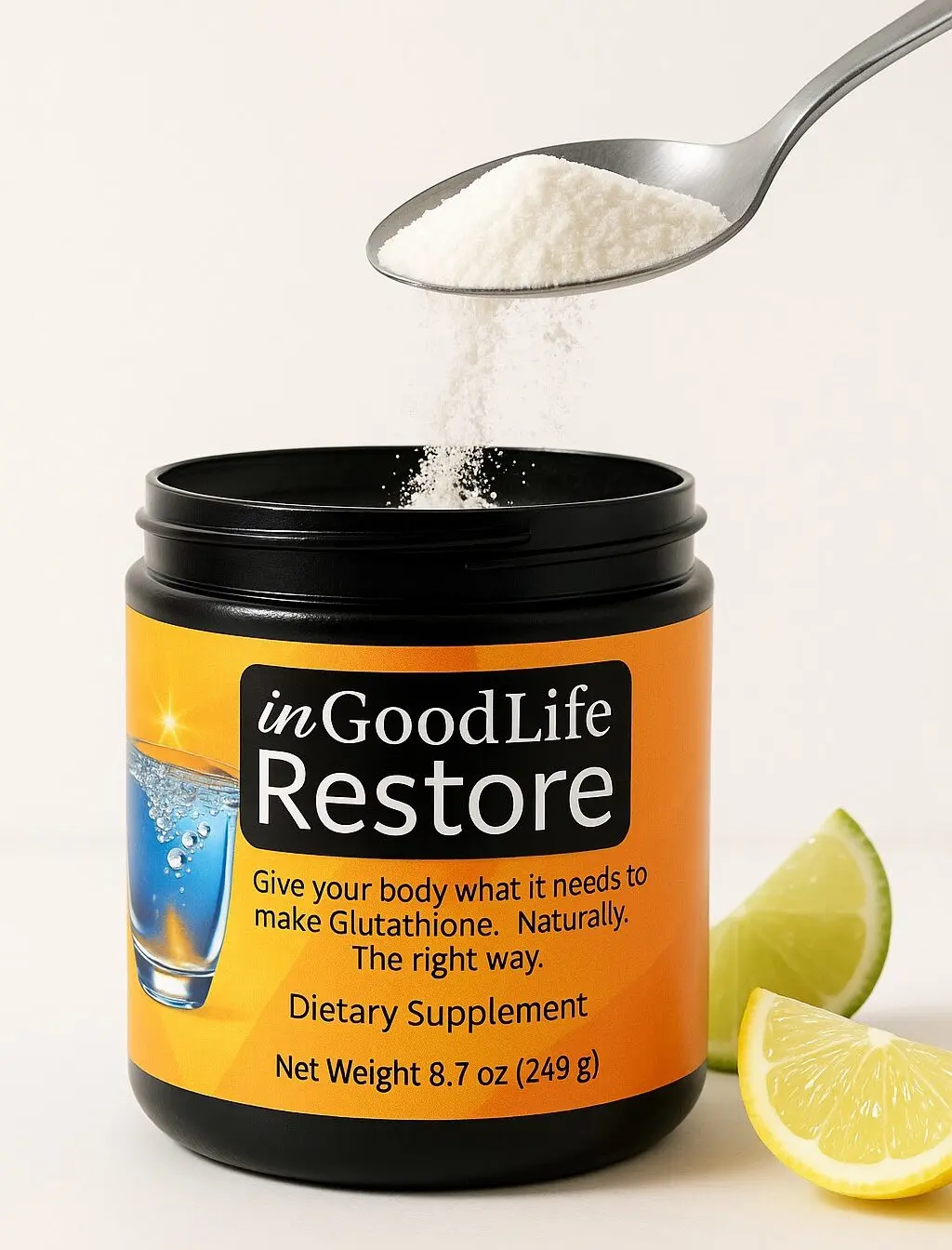 inGoodLife Restore - Foundational Support for Glutathione & Cellular  Energy, 30 Servings, 8.7 oz, Natural Glutathione Production, Antioxidant  Defense, Healthy Aging