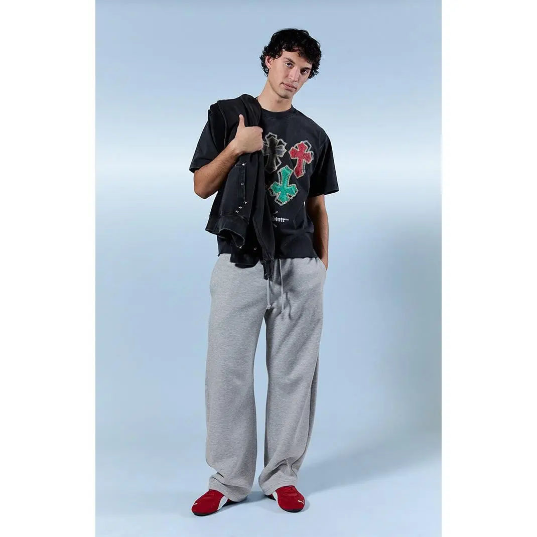Pacsun Men's Heather Grey Blaine Barrel Sweatpants