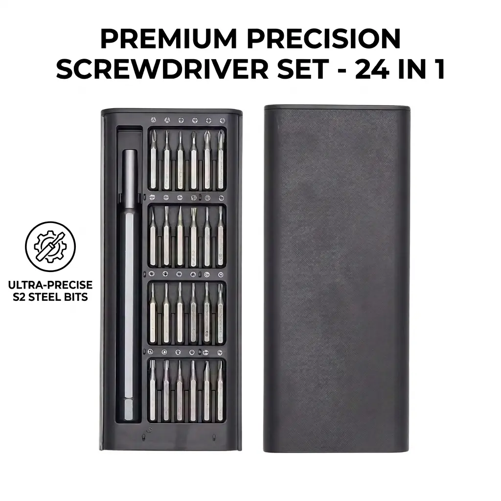 24 In 1 Precision Screwdriver Set Magnetic Multi Bit Repair Tool Kit Mini Screwdriver Kit For Phone Laptop Eyeglass Electronic Device Disassembly