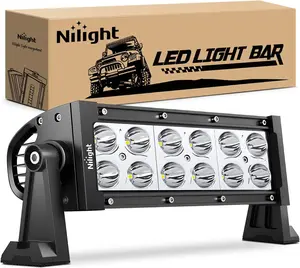 Nilight 36W High Power LED Light Bar, Off-Road Compatible Led Car Lights for Jeep Driving and Fog Applications