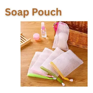 CHRISTMAS GIFT 10-Pack Exfoliating Mesh Soap Saver Pouch – Bubble Foam Net Bags with Drawstring for Bar Soap, Lather & Shower Use – Reusable Soap Holder (Random Colors)