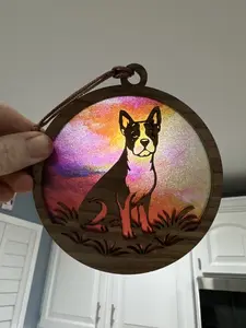 Boston Terrier Suncatcher for Sunny Window