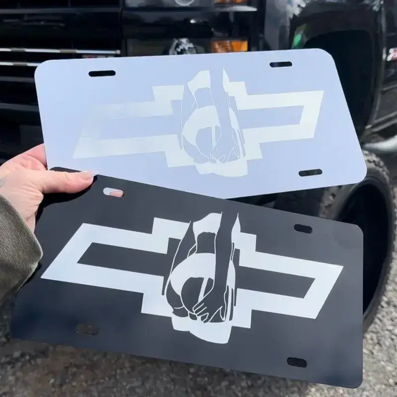 Chevy The Heartbeat Of America Camo Collection Automotive Aluminum Vanity License Plate - Versatile Use for Cars, Trucks, Hunting Gift for Him