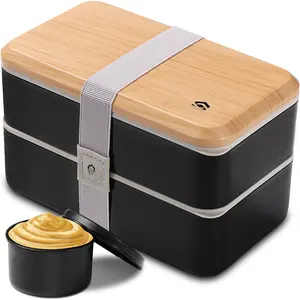 Bento Box Adult Lunch Box with Compartments for Women & Men,(47oz)Stackable  Bento Lunchbox,Rectangle Lunchable  Container with Utensil Set,Leak-Proof & Microwave/Dishwasher Safe