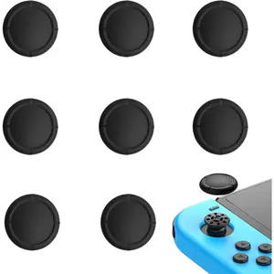 Replacement Joystick Covers for  /Oled/Lite,  Analog Joystick Cover Thumb Stick Cap, Thumb Grips for   Joycon, Analog Stick Cover (8PCS Black)