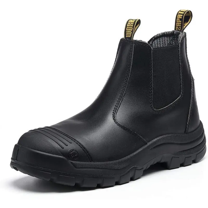 LV802 / LV822 Men’s 6" Chelsea Safety Work Boots – Soft Toe / Composite Toe, Corrected Leather Upper, Kevlar Puncture Resistant Midsole, Slip Resistant TPU Outsole, Oil & Acid Resistant, Impact Protection, Static Dissipative (Anti-Static),