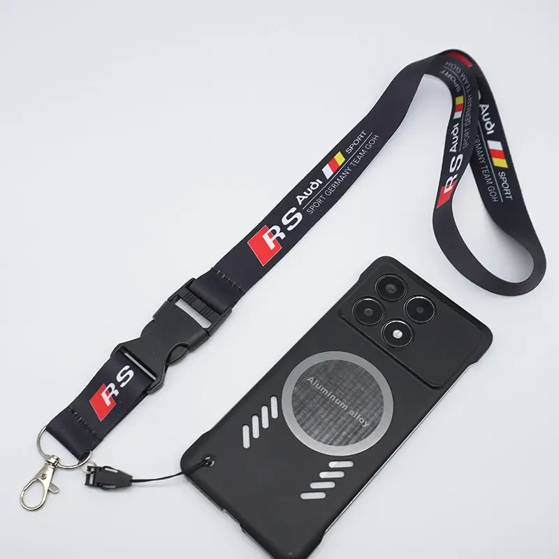 For Audi RS RS5 RS6 A3 Q5 Q7 Q3 A4 A6 A5 A1 A8 Q8 Q2 A7 Durable Neck Straps Lanyard Key Cell Phone Work ID Card Hanging Rope, Cellphone Accessories