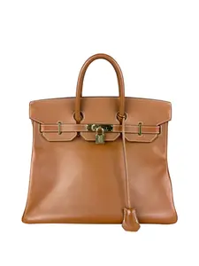 Pre-owned HERMÈS na Shoulder Bags Hermes Birkin 32 Courchevel Epsom Brown Handbag 1993