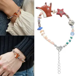 Stylish and Unique Foxes Themed Bracelet Elegant Animal Jewelry Unique Fashion Bracelet for Casual or Special Occasions