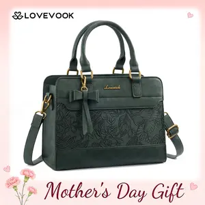 【Mother's Day Gift】LOVEVOOK 11.5inch Small Handbag for Women, PU Leather Tote Bag, Bow-decorated Wallets, with Adjustable and Detachable Shoulder Straps, Satchel Shoulder Crossbody with Zipper,Perfect Gift Choice