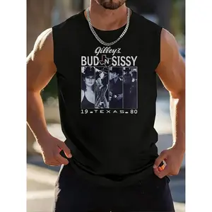 Vintage Inspired Gilleys Bud and Sissy Vests Featuring 1980 Texas Graphic