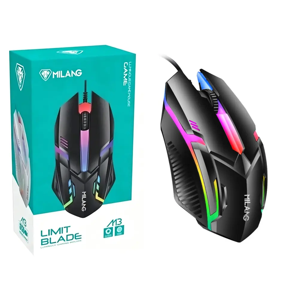 Wired Ergonomic E-Sports Gaming Mouse - USB Plug-and-Play, Rainbow Lights, Anti-Slip Grip Roller, Gaming PC Accessories, Gamer Stuff, PC Accessories for Laptop & Indoor Gaming Recreation