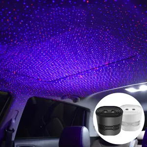 Car Starry Sky Projector Light, USB Rechargeable Car Projection Light, Dynamic Starry Sky Light, Creative Car Interior Ambient Light, Universal Car Accessories