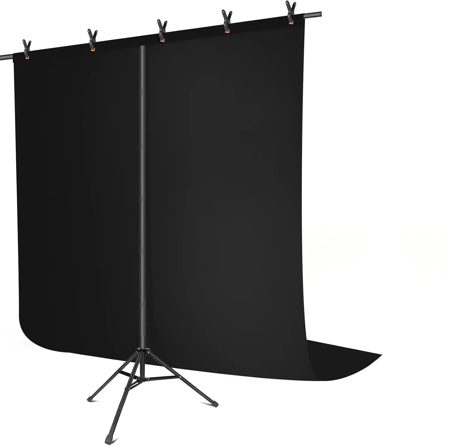 9x6 ft Black Backdrop Cloth, Large Photography Background Screen for Camera Accessories, Photo Booths, Parties