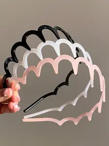 Women's Anti-Slip Plastic Hairband Set, Minimalist Design, Lightweight Comfortable Headwear for Daily Use