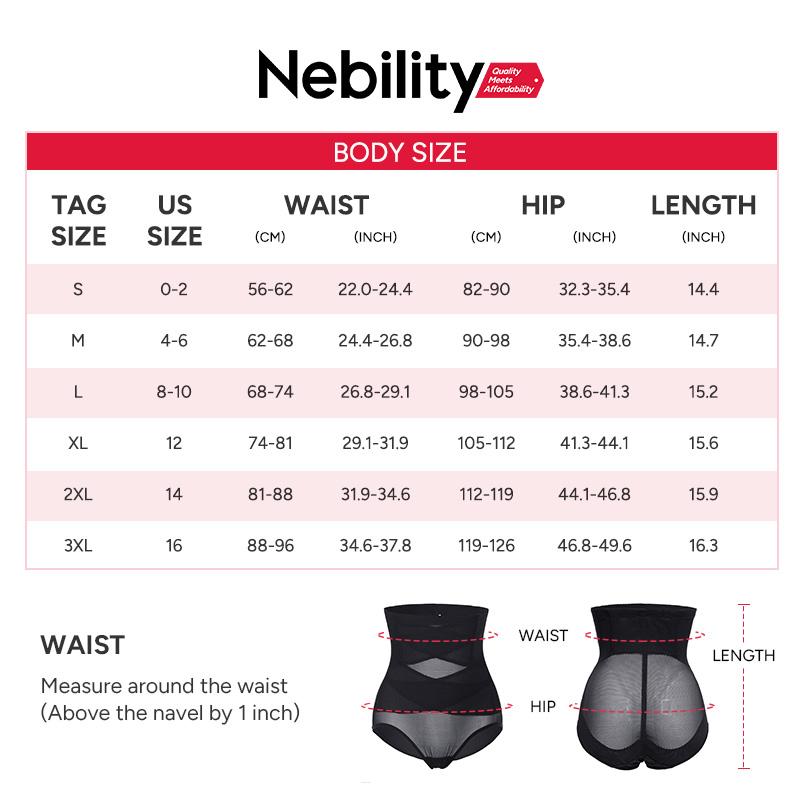[MAX] Nebility Women's Mesh Breathable Shapewear Underwear Shorts, Black Shorts Comfort Basic Sexy Minimalist Compression Womenswear Highwaist Girdle Abdominal Binder Tummy Control Shaping Tummy Control Shapers