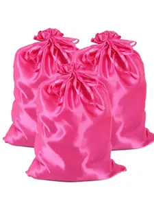 1/3pc Rose Wig Storage Bag, Drawstring Satin Wig Organizer, Soft Satin Wig Holder, Home Salon Use, Wig Tool, Multifunctional Storage Bag, Storage Pouch