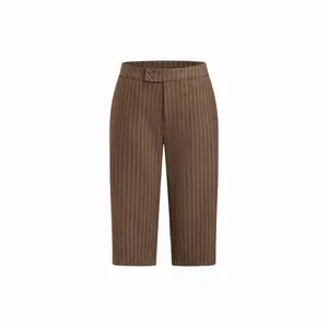 Cider Striped Low Rise Capri Pants