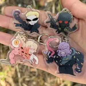 Resident Evil Keychain HUNK Wesker William Birkin Nemesis Double Sided Bag Charm Game Fan Gift RE Requiem