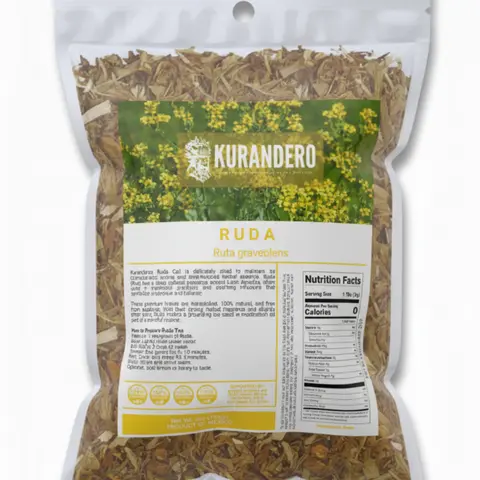 Kurandero - Ruda (Rue) — 100% Mexican • Hand-Harvested • Small-Batch • Potent Herb — Use Sparingly • Loose Leaf • Sun-Dried • No Additives • Ritual & Aromatic Use • 113 g / 4 oz