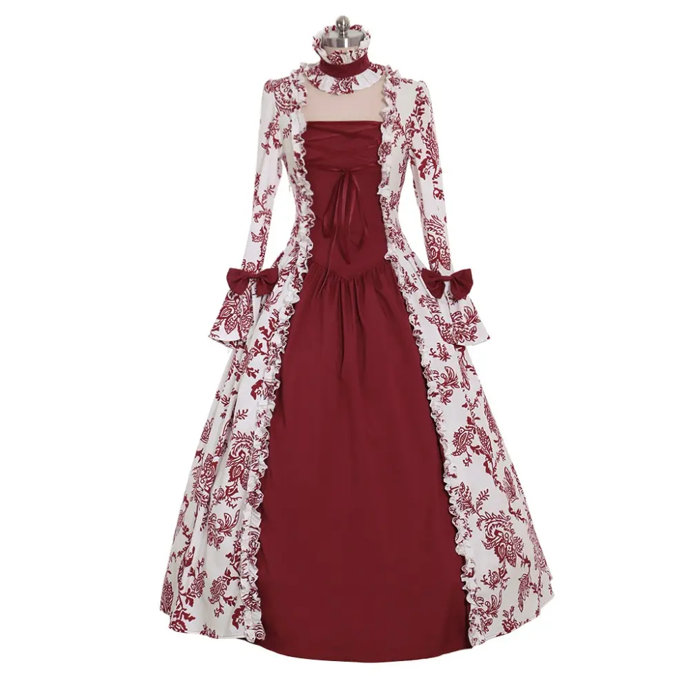 Women's Vintage Medieval Queen Gown - Historical Royal Costume Clothes with Regal Accents, Comfortable Fit Garment for Renaissance Fairs, Period Fabrics, Elegance, Fantasy, 3Xl, Medieval Look, Full-Length