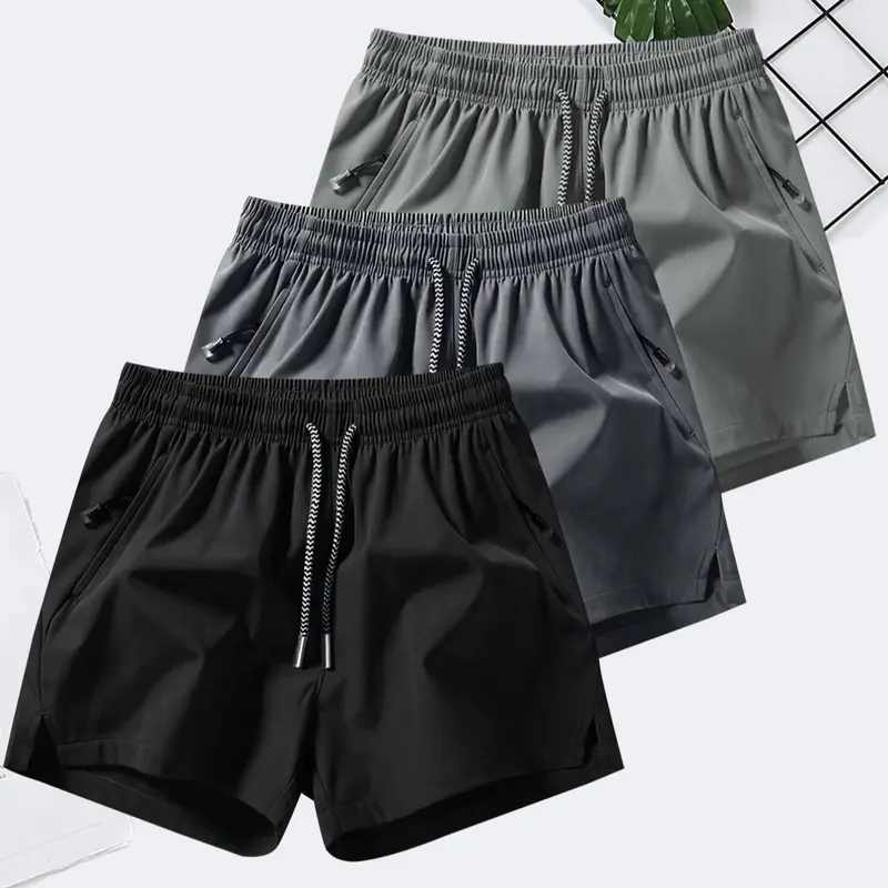 Men's Short Pants, Casual Loose Fit, Athleisure Shorts, Breathable Sporty Trunks, Quick-Dry Beach Shorts, Elastic, Daily Wear, Comfortable and Stylish, Quick Drying Shorts