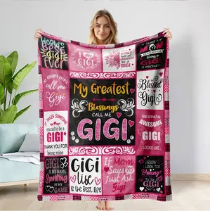 Best Gigi Ever Throw Blanket - Great Gigi Gifts from Grandkids for Grandma, Birthday, Mothers Day - Cozy Blanket Ideas
