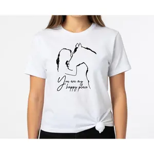 Horse Lover T-Shirt, Equestrian Lifestyle Graphic Tee, Western & English Riding Short Sleeve Apparel, Aesthetic Horse Girl & Rancher Gift Fashion Top, Viral Trendy Horseshoe Spirit Statement Streetwear Shirt