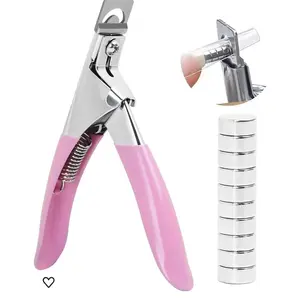 Stainless Steel False Nail Clippers - Precision Cutting for Acrylic Nails & Gel Tips, Professional Manicure Tool to Achieve Uniform Lengths, Perfect for DIY Nail Art Lovers, Home Salon Sessions & Beginner-Friendly Nail Techs