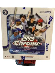 Topps 2025 Chrome Logofractor Box - Officially Licensed Collectible Sports Card Pack with Certificate of Authenticity