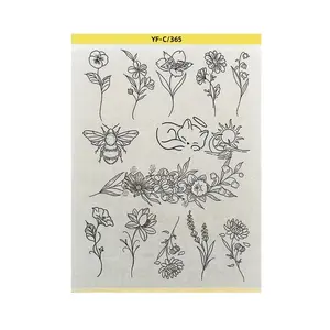 Pre-Drawn Tattoo Transfer Paper Roll, Fashion Style, No Ca Prop 65 Re, Ideal for Temporary Tattoos, Easy Application