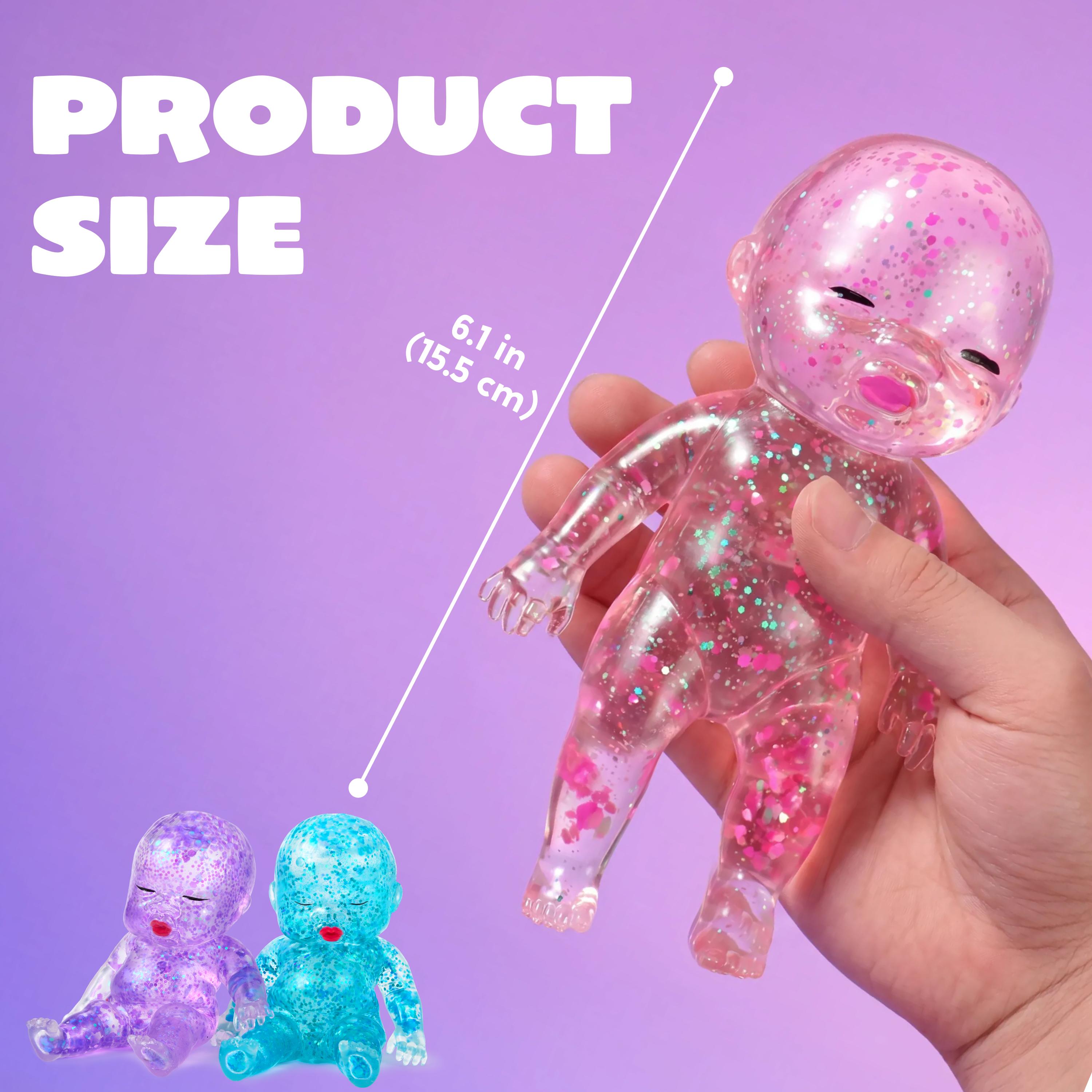 JOYIN 1PCS/3PCS Baby Stress Relief Toys, Baby Glitter Squishy Toys, Slow Rising Toys for Kids & Adults,  Anxiety Relief Fidget Sensory Toy, Soft Squeeze Decompression Dough for Adults Gifts, Party Favors, Office Desk Decorations