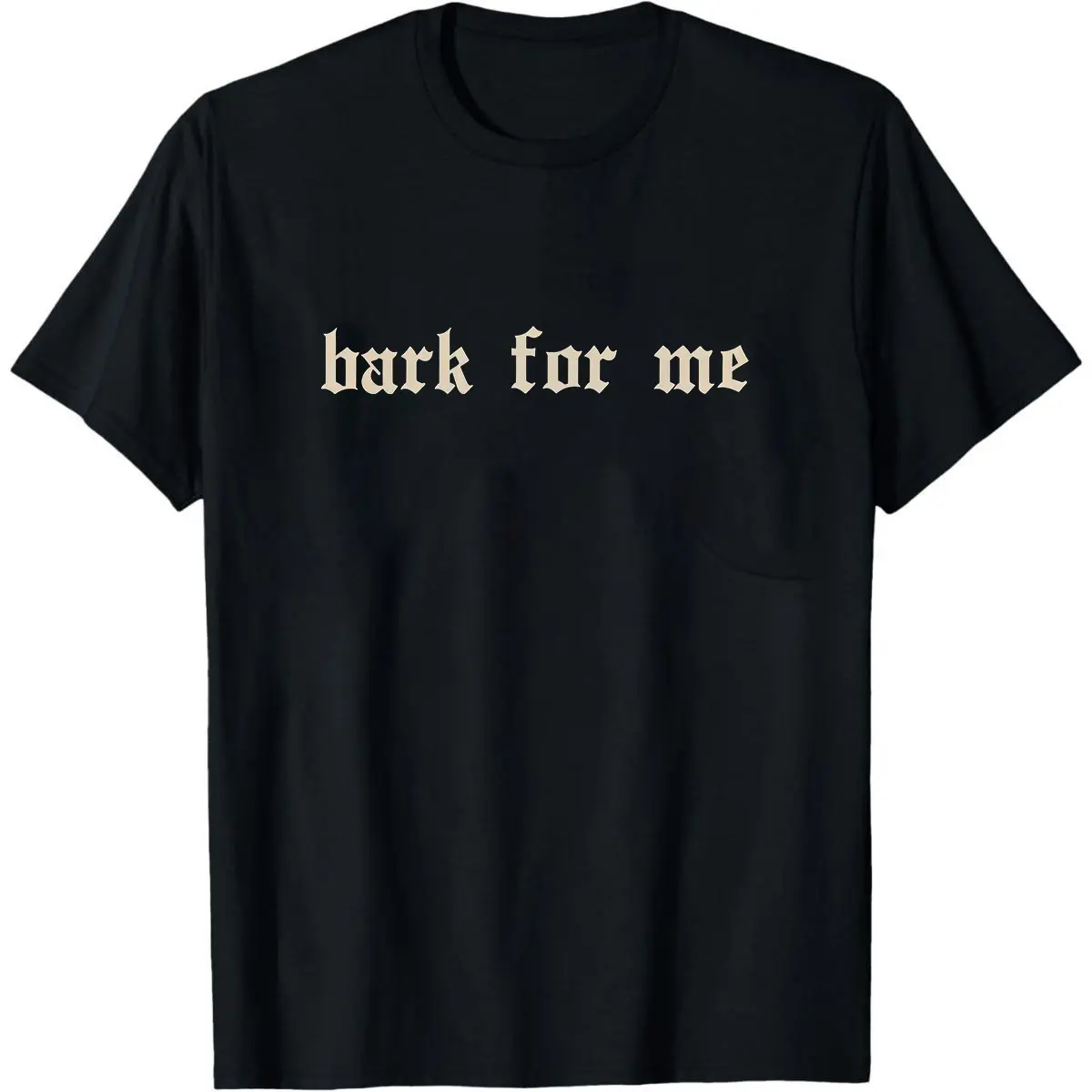 Women's Vintage "Bark For Me" Gothic Graphic Short-Sleeve T-Shirt - Classic Cotton, Elastic Knit Round Neck, Soft Unisex Loose-Fit Ribbed Seamless Casual Tee