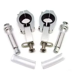 Brush Hand Guard Handguards 28mm Clamp Mounting Kit Chrome for 1 1/8" Bars Handlebar Motorcycle Mini Dirt Pit Bike Procket Monkey Bike ATV UTV Go Kart Moped Taotao Coolster KLX KX CRF YZ SDG