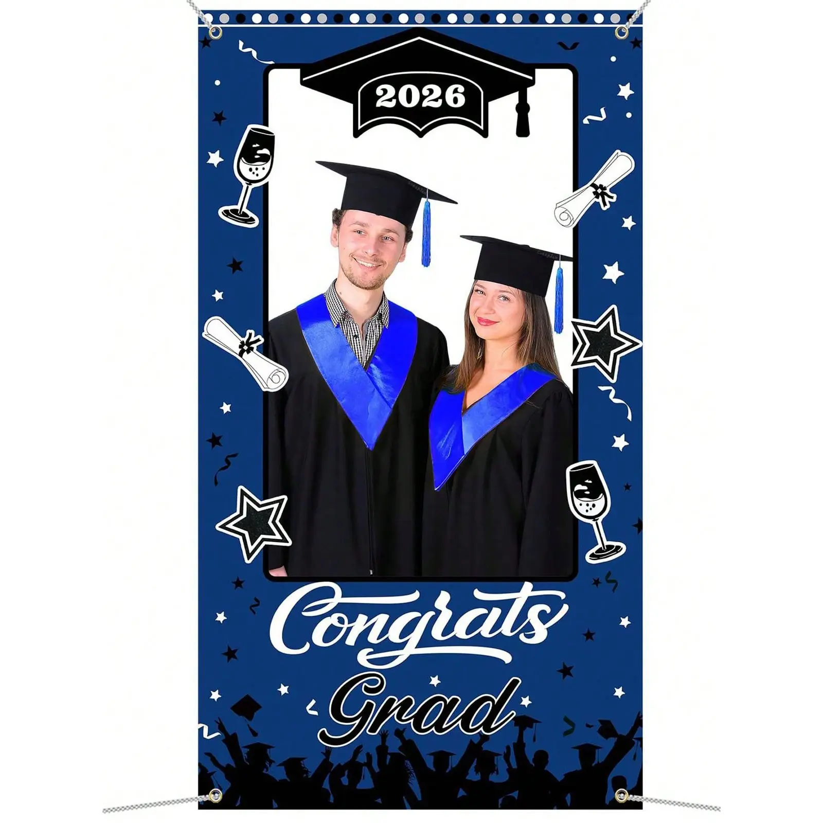 2026 Graduation Photo Booth Frame, High School & College Graduation Party Supplies, Party Decorations, Party Accessory, Arch Banner Backdrop, Luxury Graduation Photo Booth Accessories