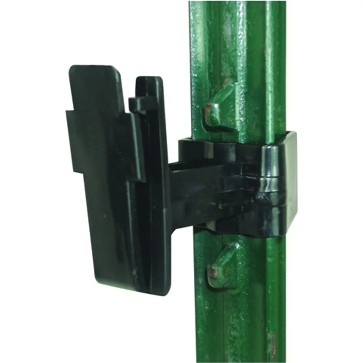 212 MAIN T-Post Polytape Insulator - 2 in., Black, Front Mount, Wrap-Around Design, 1.5 lbs., 14x8x4 in., Default 2 in. Off-Post Tape Hold, Secure Closure, Dog Training Aid Strong Hold, Holds Tape 2 In. Off The Post