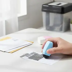 Identity Theft Protection Roller Stamp, 1 Count Confidential Roller Stamp, Anti Theft, Privacy & Security Stamp, Designed for ID Blackout Security, Custom Stamp