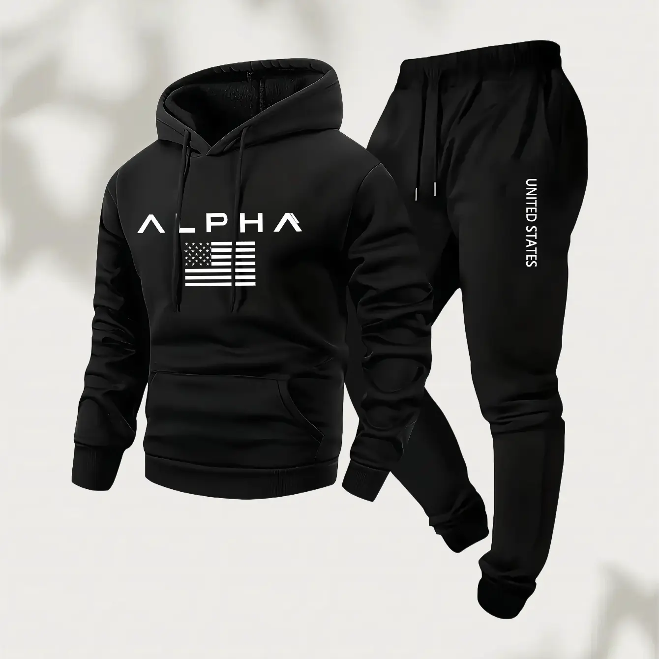 Men's casual sports suit - solid color sports jogging pants set with drawstring waistband, pockets, regular fit casual sportswear, suitable for autumn and winter, non-stretch fabric, sweater hoodie, jogging pants, sweatshirt, sweatpants piece two fashion