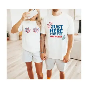Funny USA Fireworks Couple Shirt, Just Here For The Fireworks, 4th Of July Shirt, Fireworks Shirt, Sarcastic Couple Shirt, Adult Humor Shirt