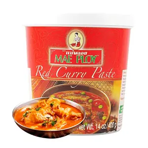 MAE PLOY Thai Red Curry Paste 400g - Spicy Thai Curry Sauce for Meat Dishes