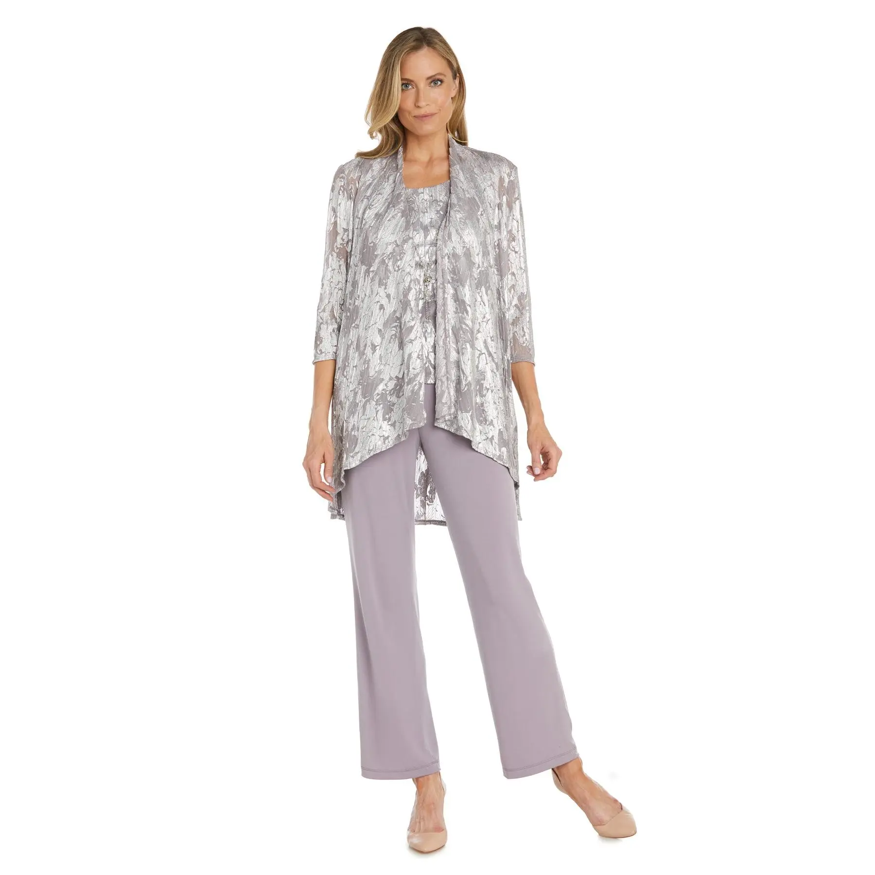 Metallic Patterned Pantsuit Metallic Patterned Pantsuit