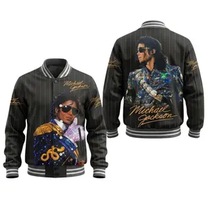 MJ Fan Baseball Jacket – King of Pop Inspired Streetwear