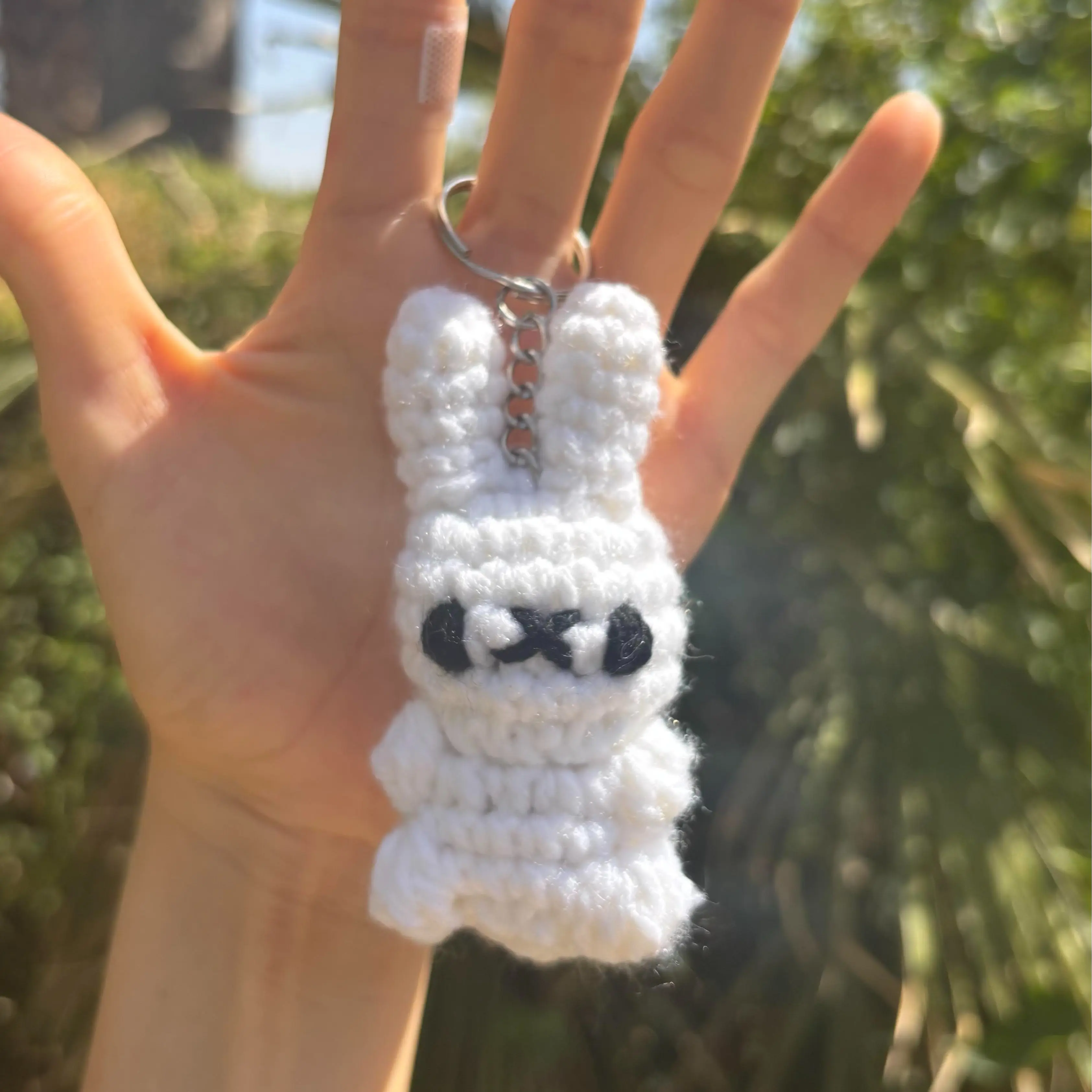 Handmade Crochet bunny keychian | Inspired miffy character